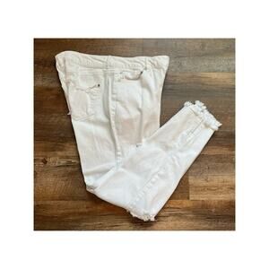 Est 1946 Denim white distressed  hi-rise jeans 12 NWOT
